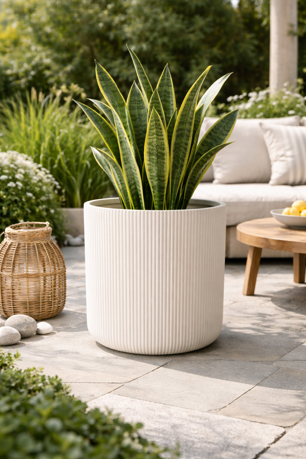 STRIPY CYLINDER Lightweight Fiberglass Composite Pots