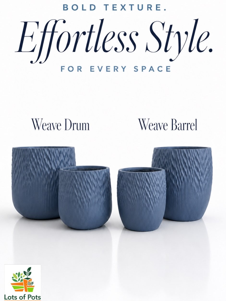 WEAVE BARREL Lightweight Fiberglass Composite Pots