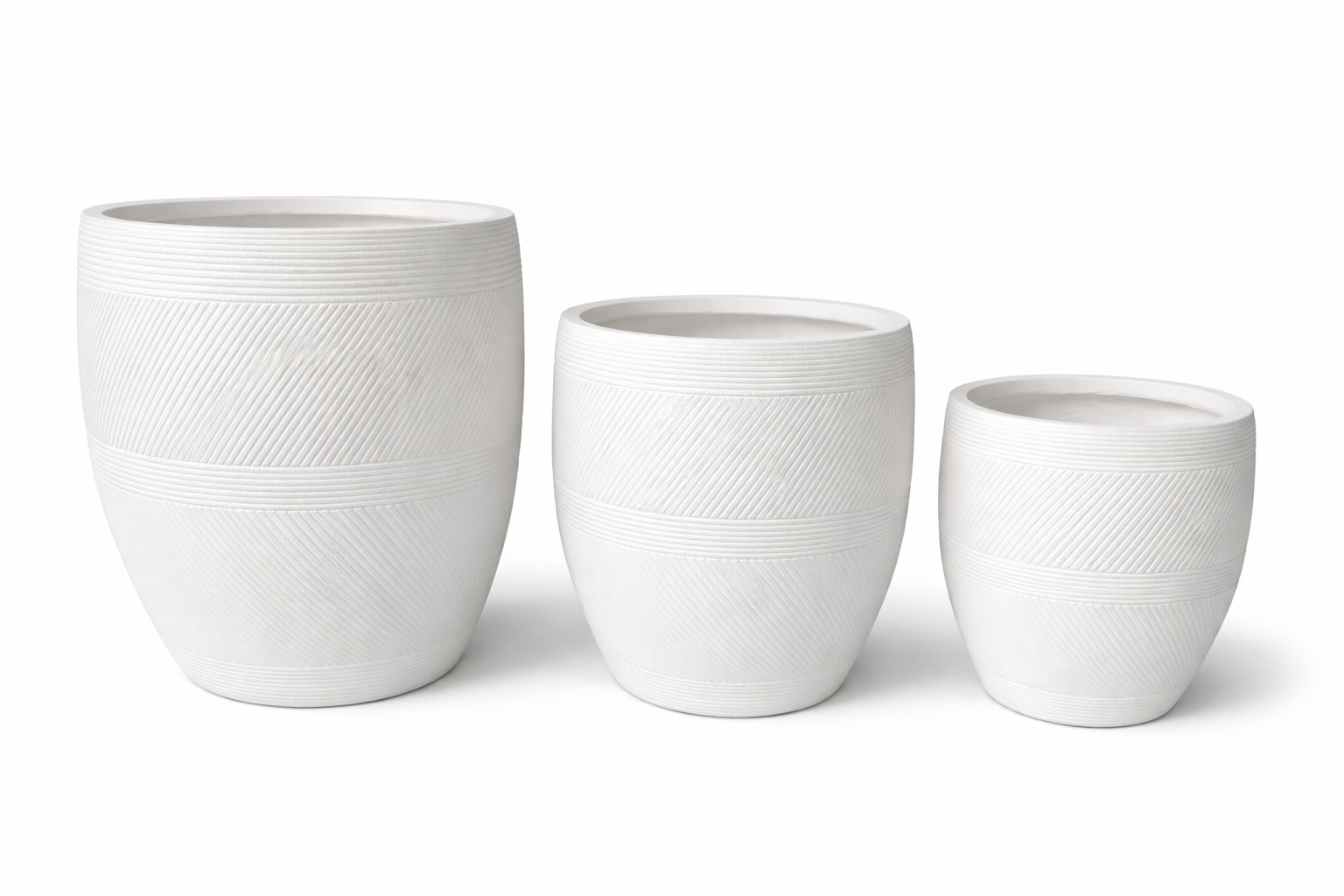 LINEN ROUND Lightweight Fiberglass Composite Pots