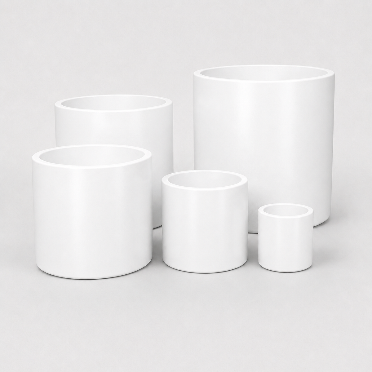 OSLO Cylinder Planter Super Lightweight Fiberglass