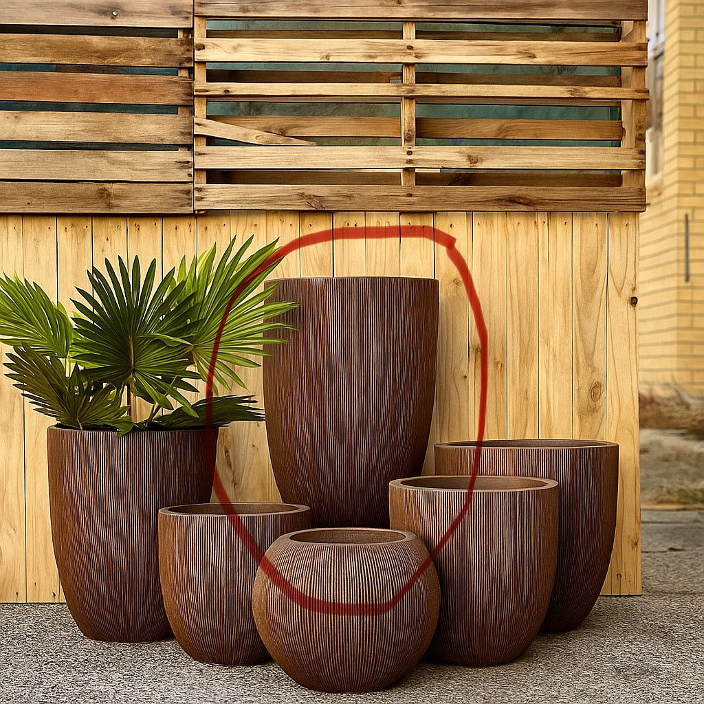LinearLite - LineaLite Collection – Extra Lightweight Fluted Pots in Modern Vertical Design
