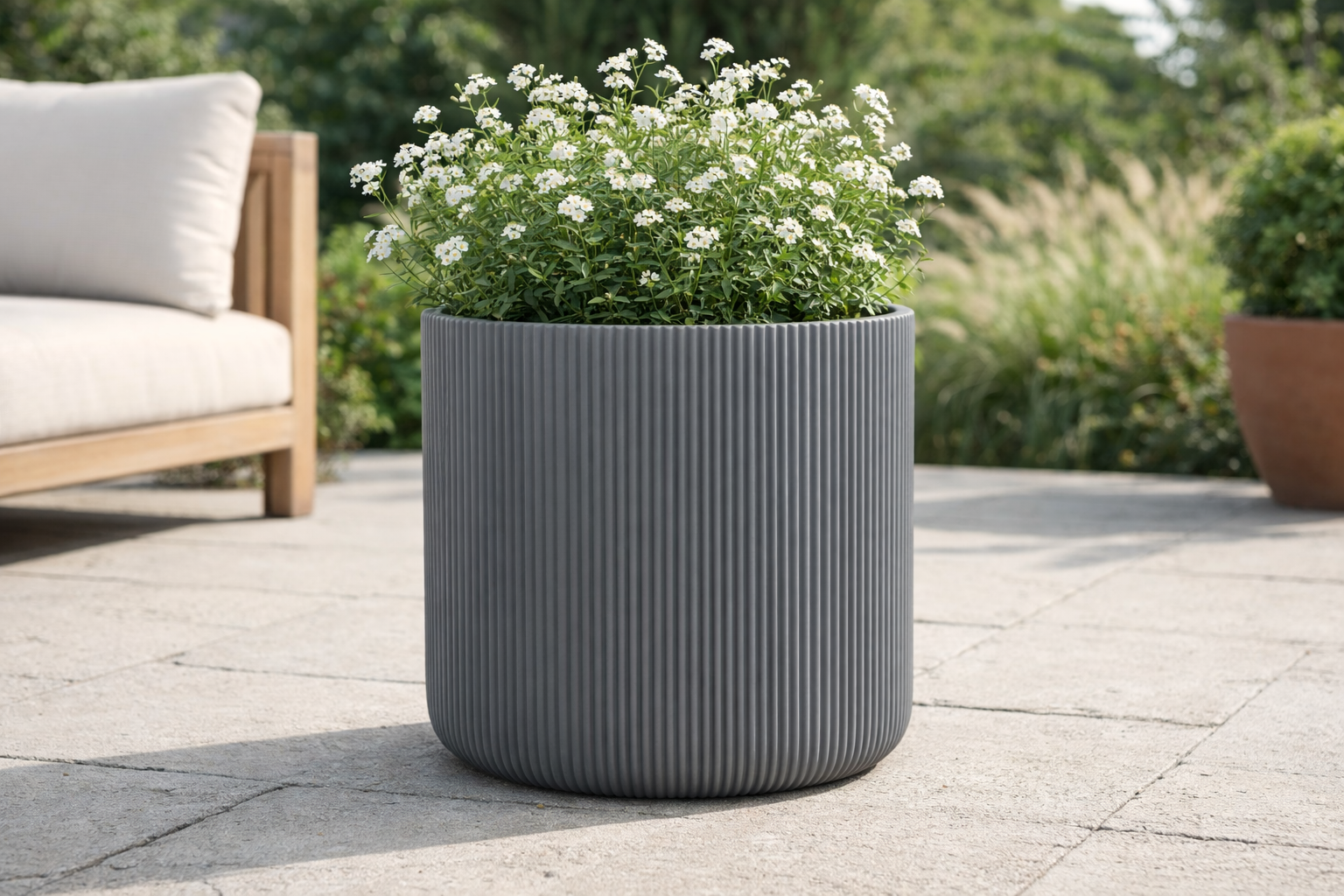 STRIPY CYLINDER Lightweight Fiberglass Composite Pots