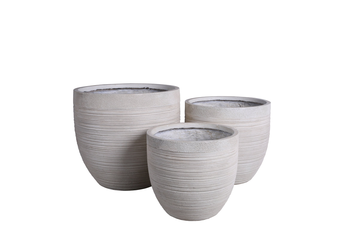 Artisan Tall Pot range - tall round artisan lightweight fiberclay pots