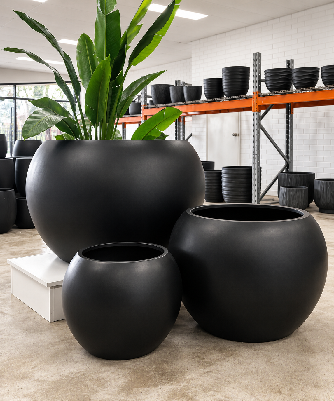 LUNA Planter - Super Lightweight Fiberglass Planter
