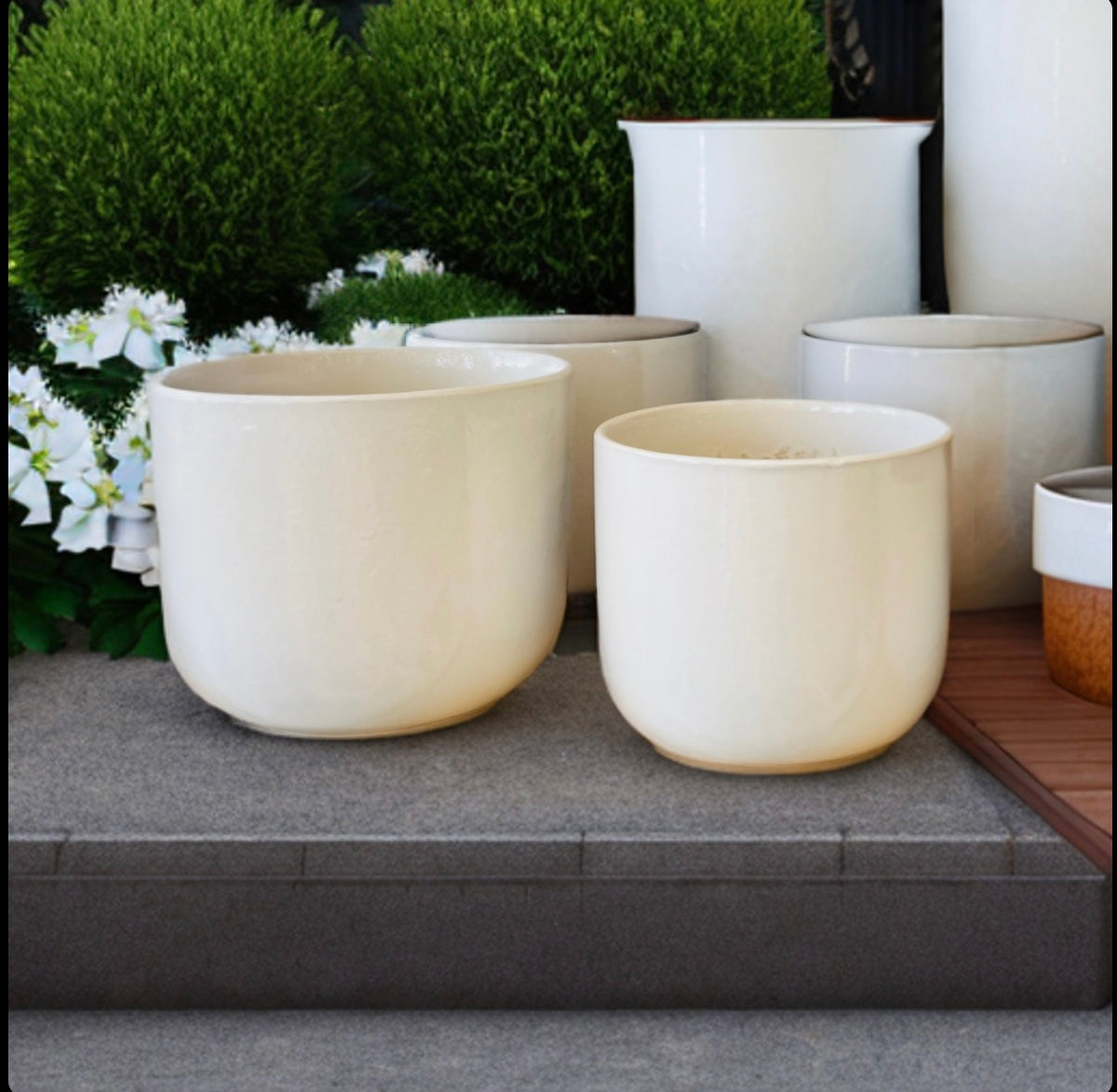 Bowl White CL-07 Medium - lightweight white decorative bowl