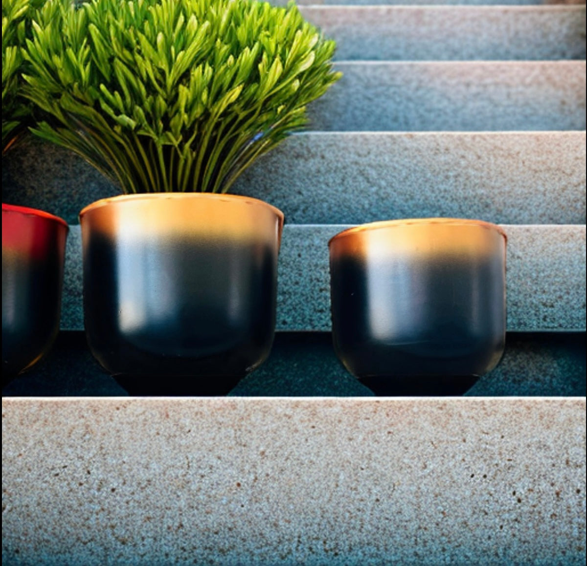 Black and Gold Bowl CL-03 range - lightweight decorative bowl pots