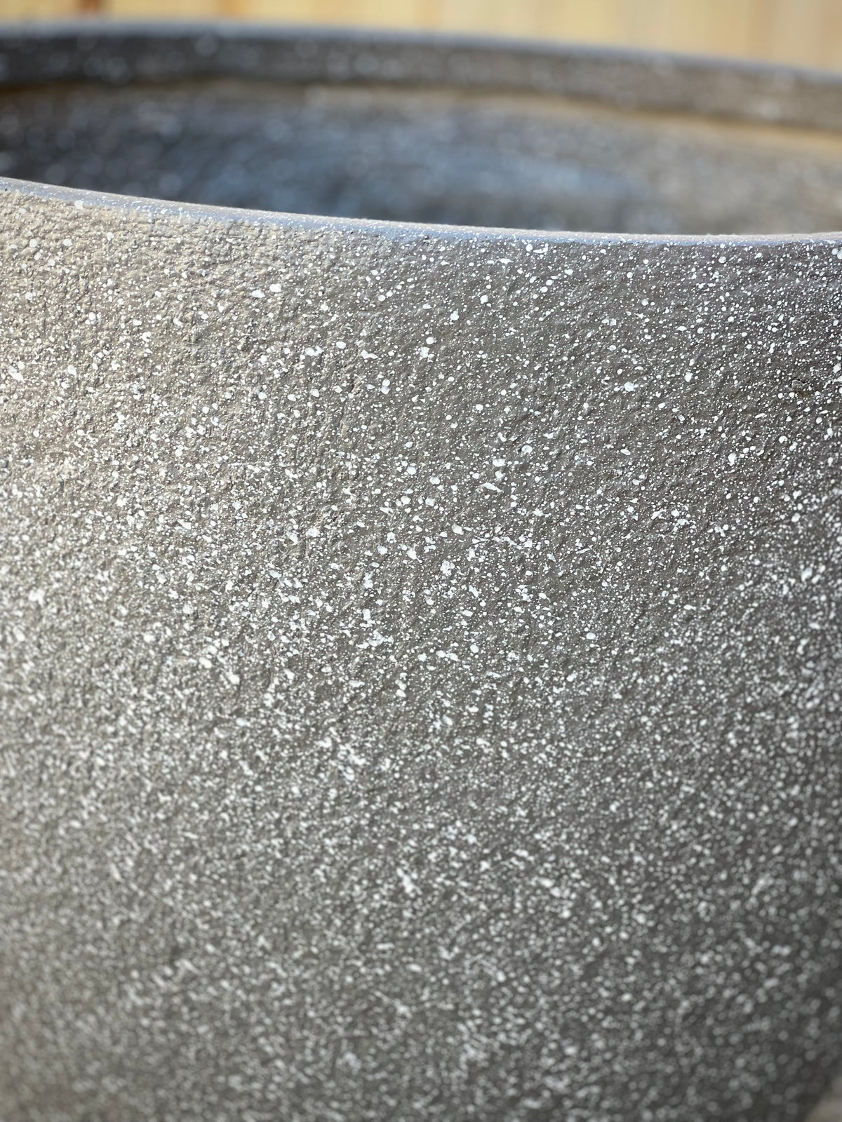 Terrazzo Low Pot range - lightweight terrazzo finish fiberclay pots
