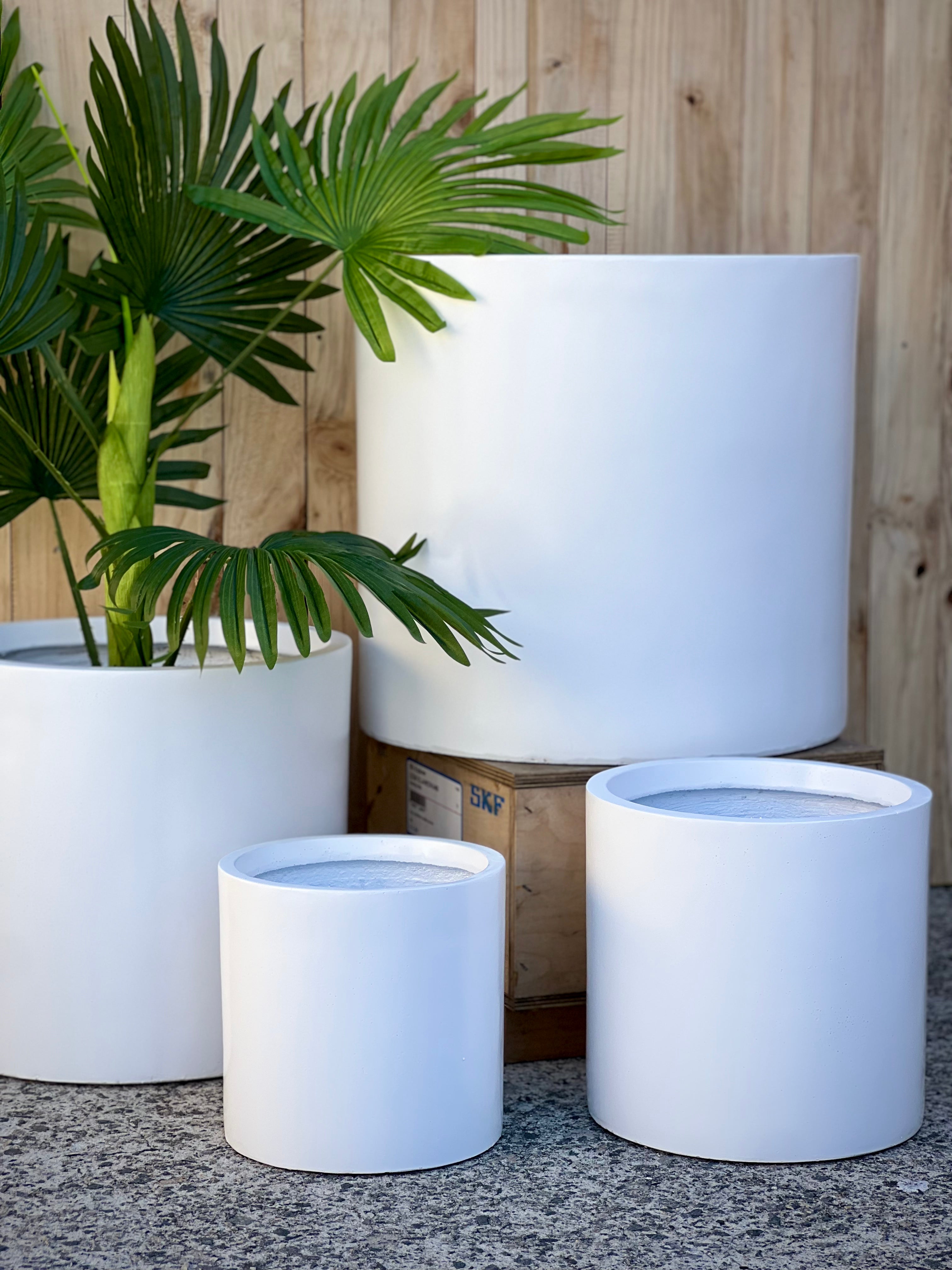 BASE CYLINDER - Indoor or Outdoor Cylinder Pot Smooth PR33