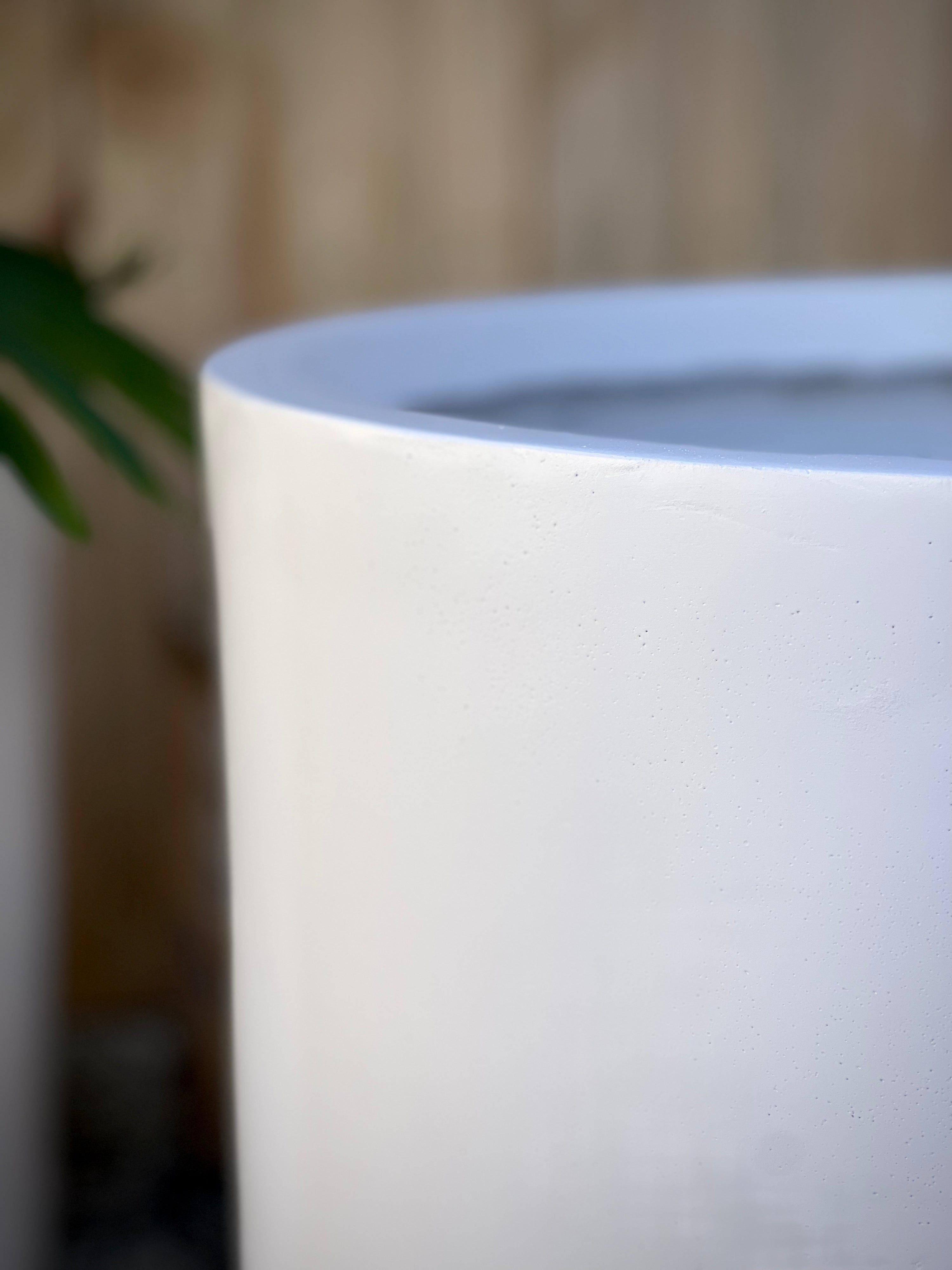 Base Cylinder Smooth Pot Dark Grey Small - compact lightweight cylinder pot