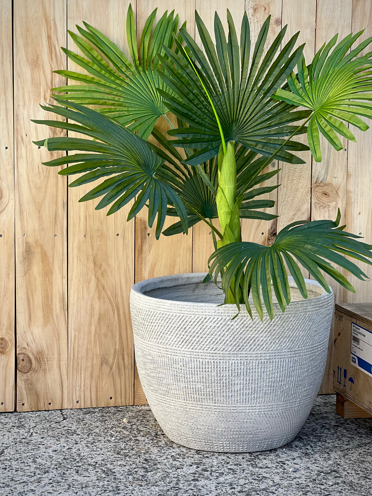 Print Low Pot Dark Grey Large - round lightweight print pot