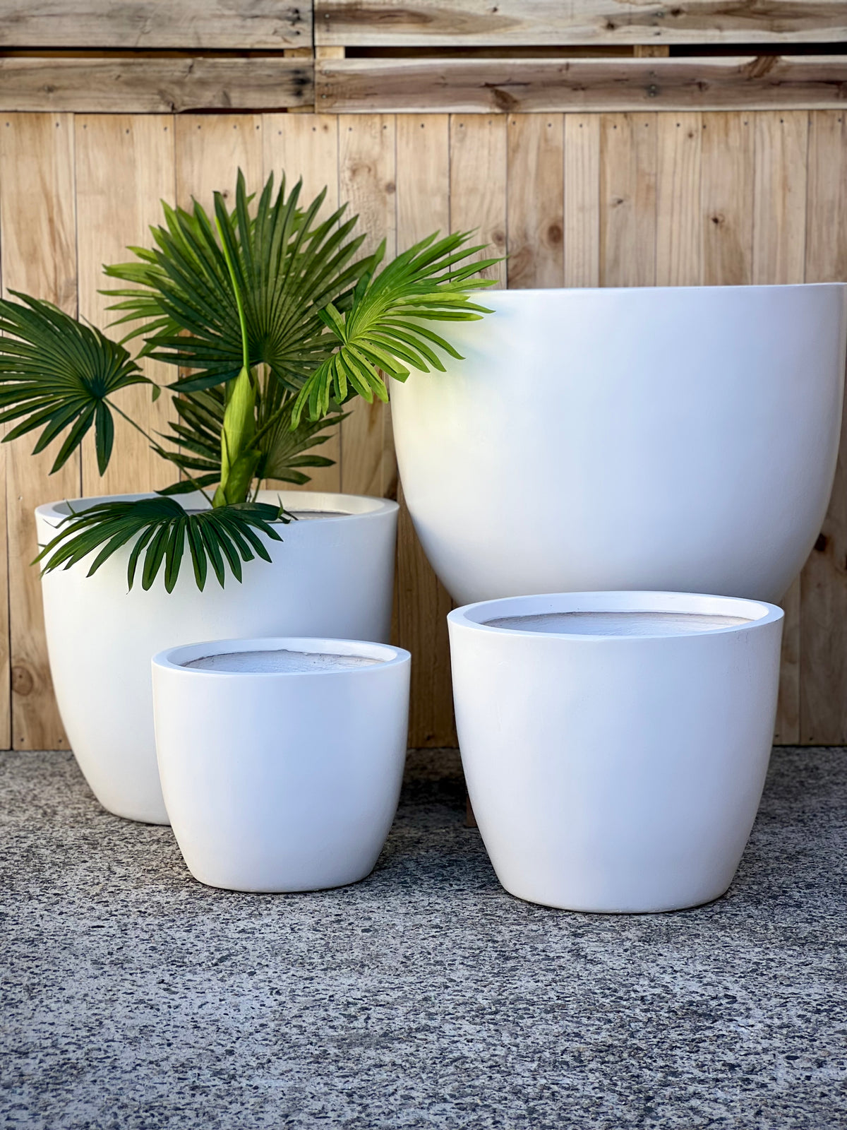 Base Low Pot Cream XS - small lightweight low fiberclay pot
