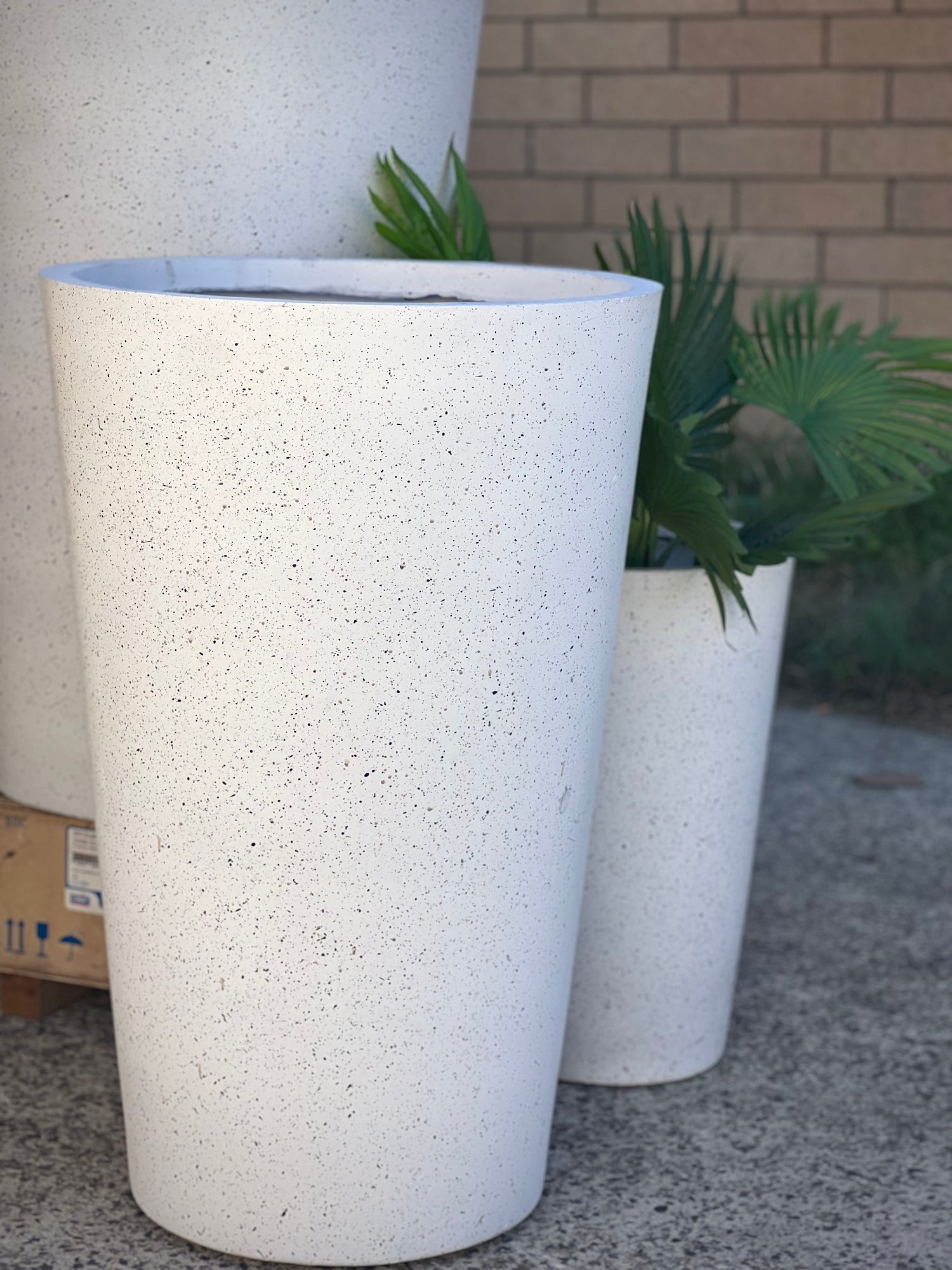 TERRAZZO TALL  - Indoor ot Outdoor Lightweight Fiberclay Tall Terrazzo Pot TR29