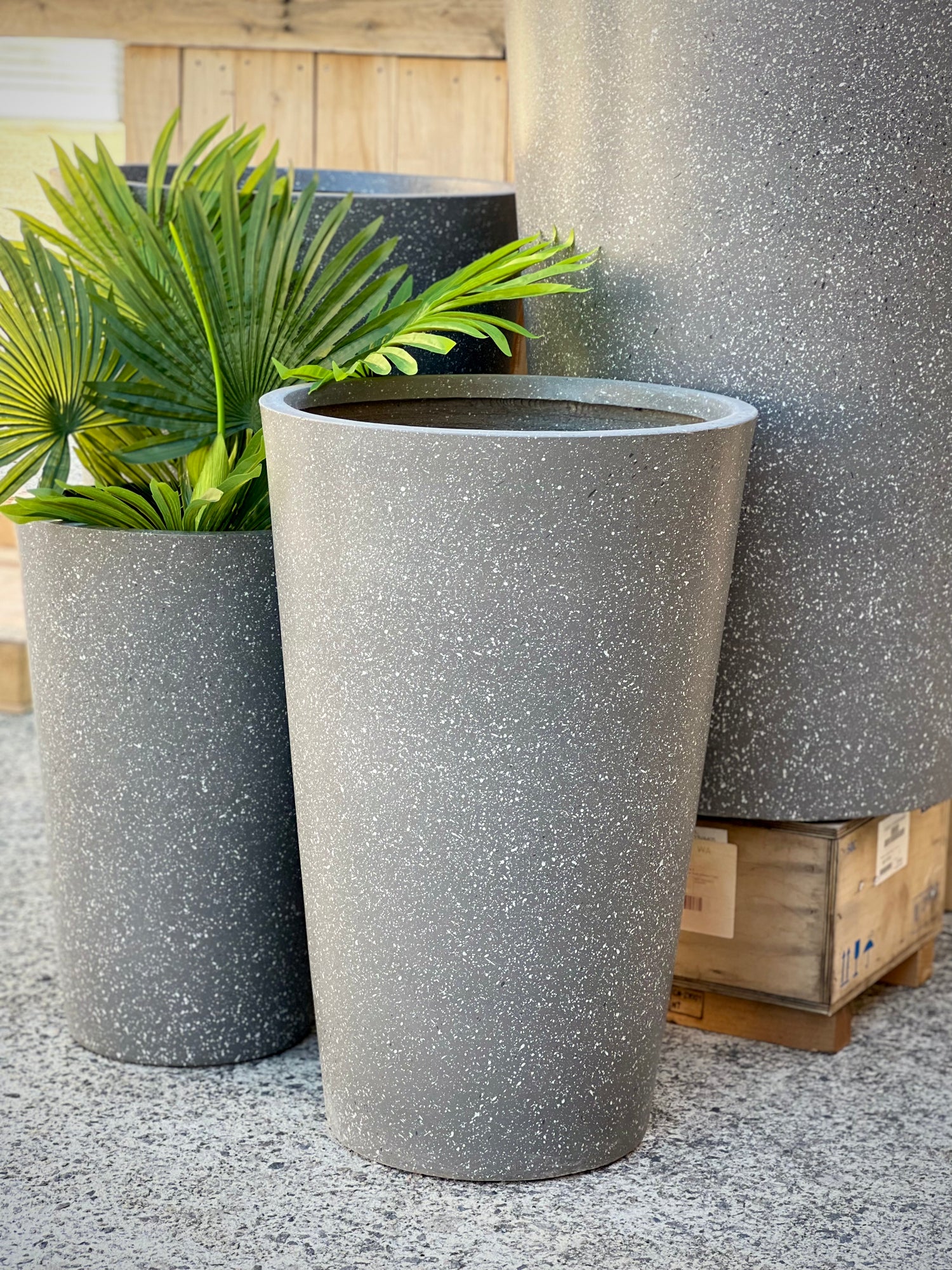 TERRAZZO TALL  - Indoor ot Outdoor Lightweight Fiberclay Tall Terrazzo Pot TR29