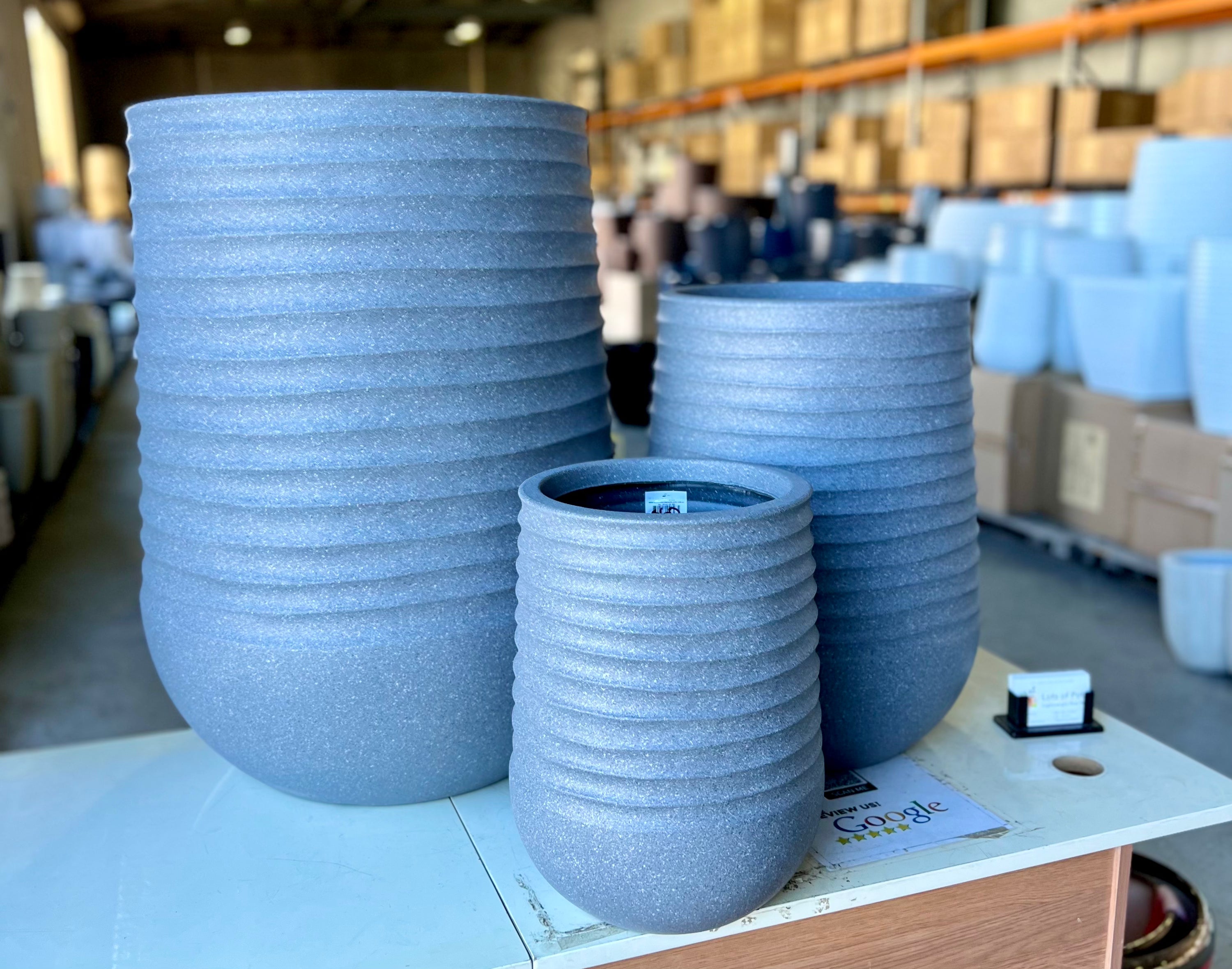 RippleLite Tower size range - Snow White and Mediterranean Grey