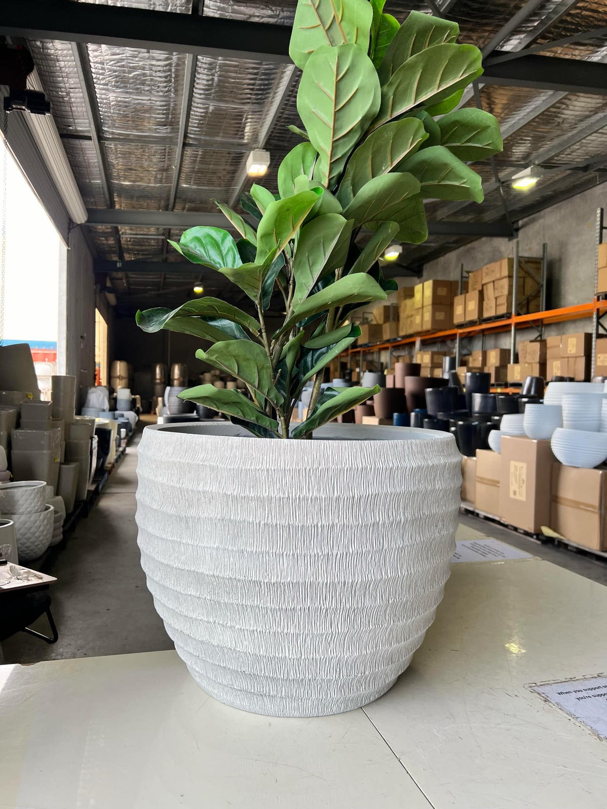 Dune Pot range - dune texture lightweight fiberclay pots Perth WA