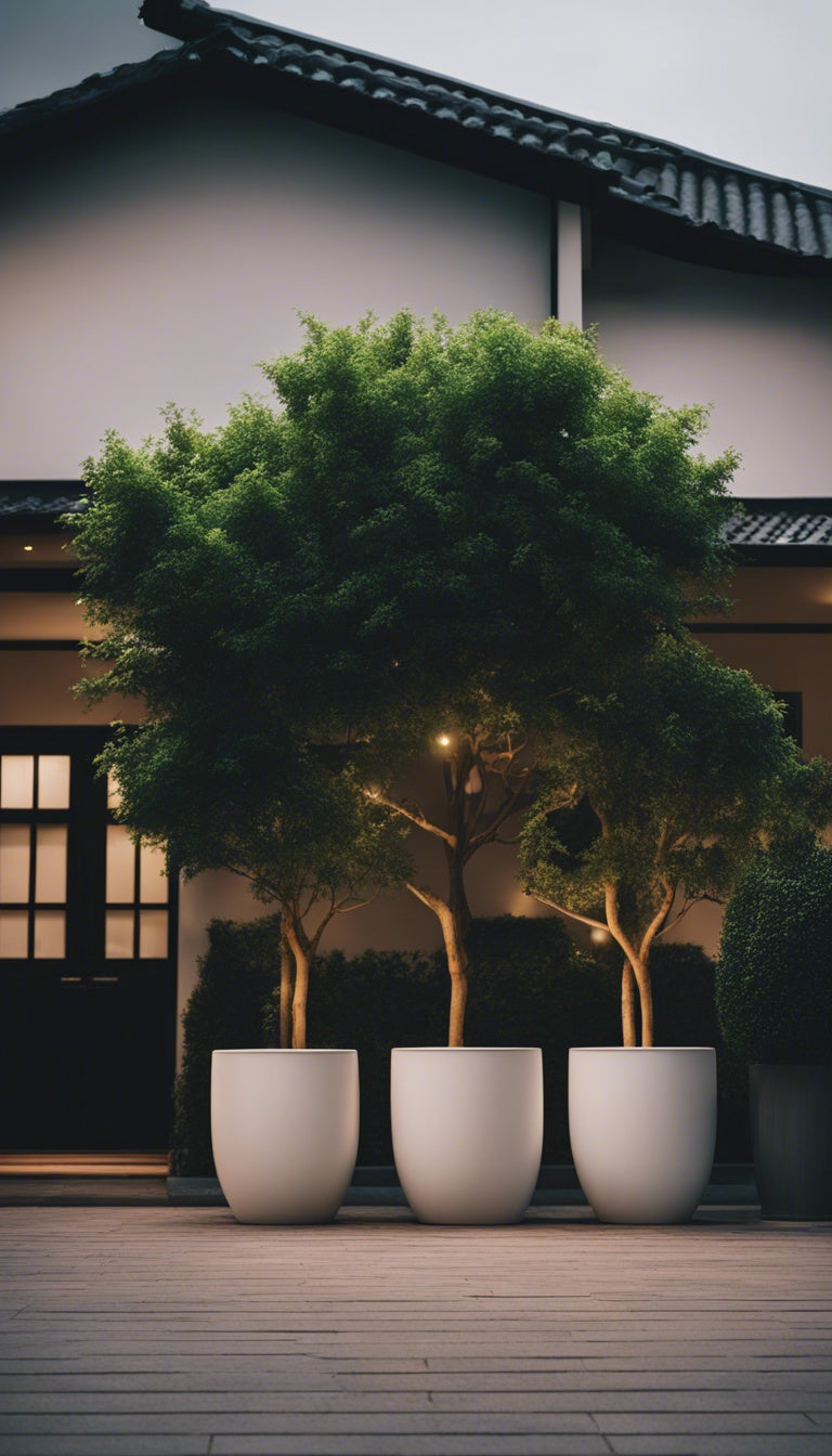 Indoor or Outdoor Round Extra Large Tree Size Fiberglass Clay Pots for Trees - 101