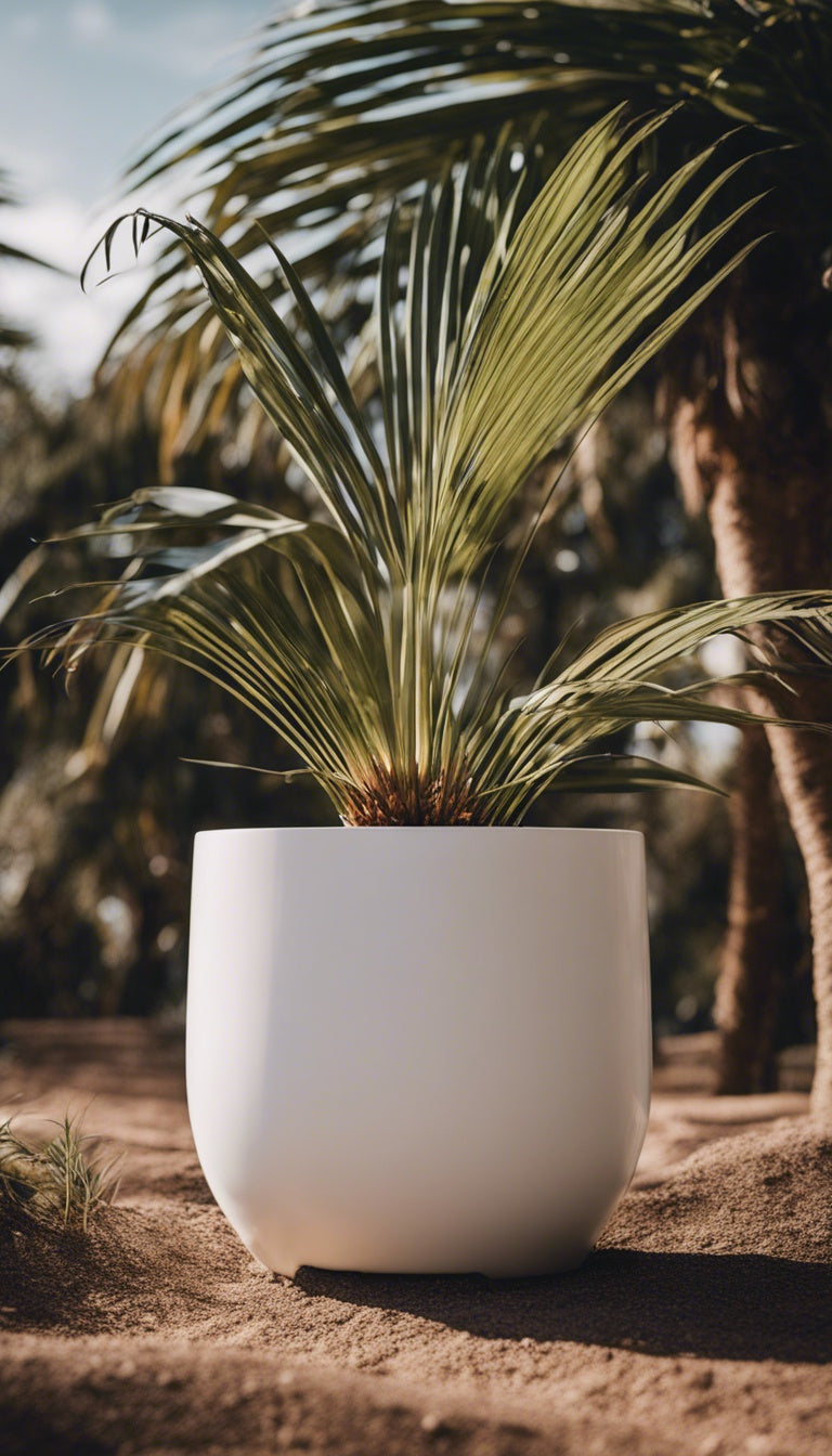 BIG BUDDHA Lightweight Round Pot – Indoor & Outdoor Statement Planter (Fibreglass/Clay Blend) - 101