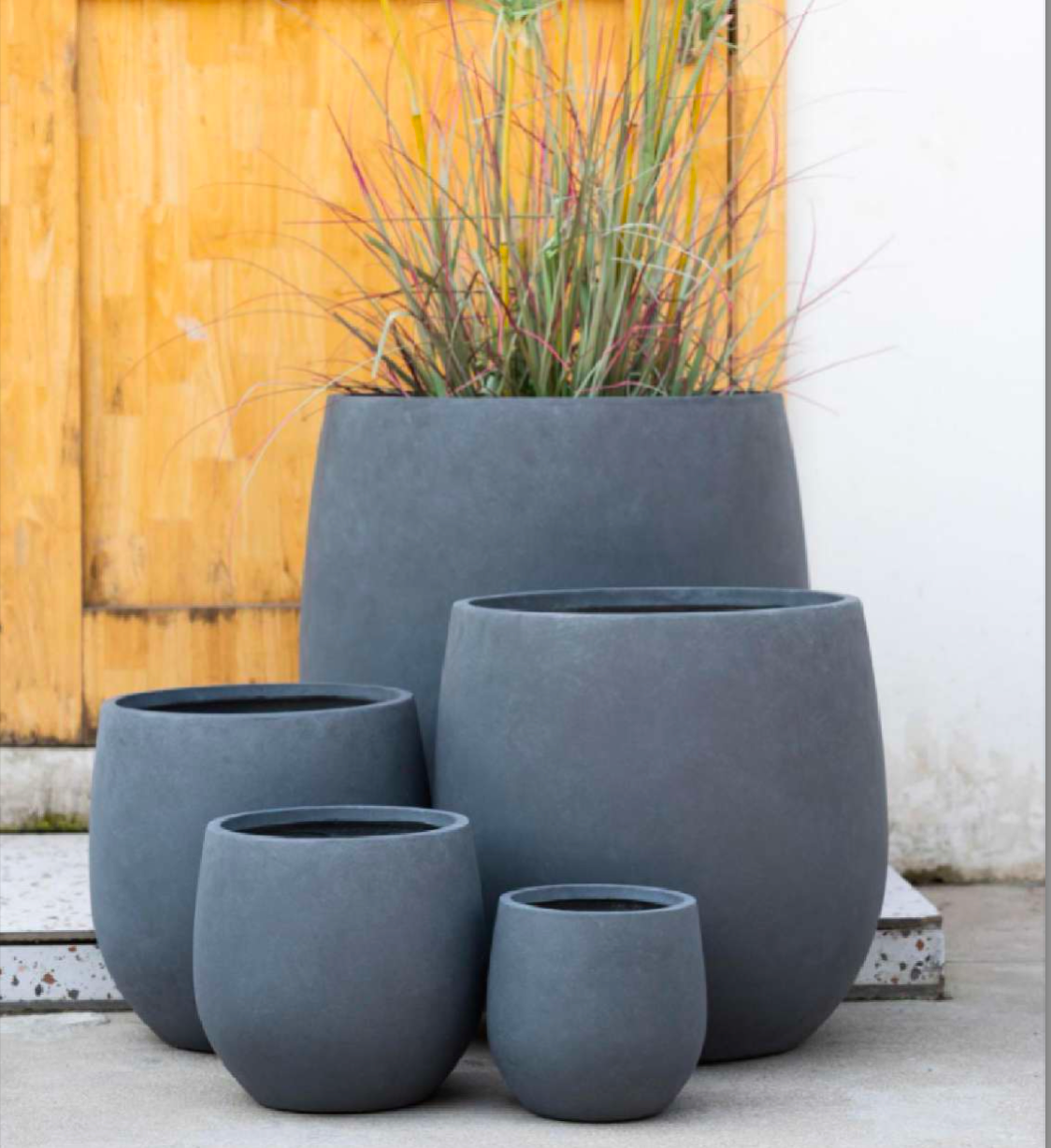 BASE EGG SHAPE - Indoor or Outdoor Fiberclay Lightweight Pot - PR48