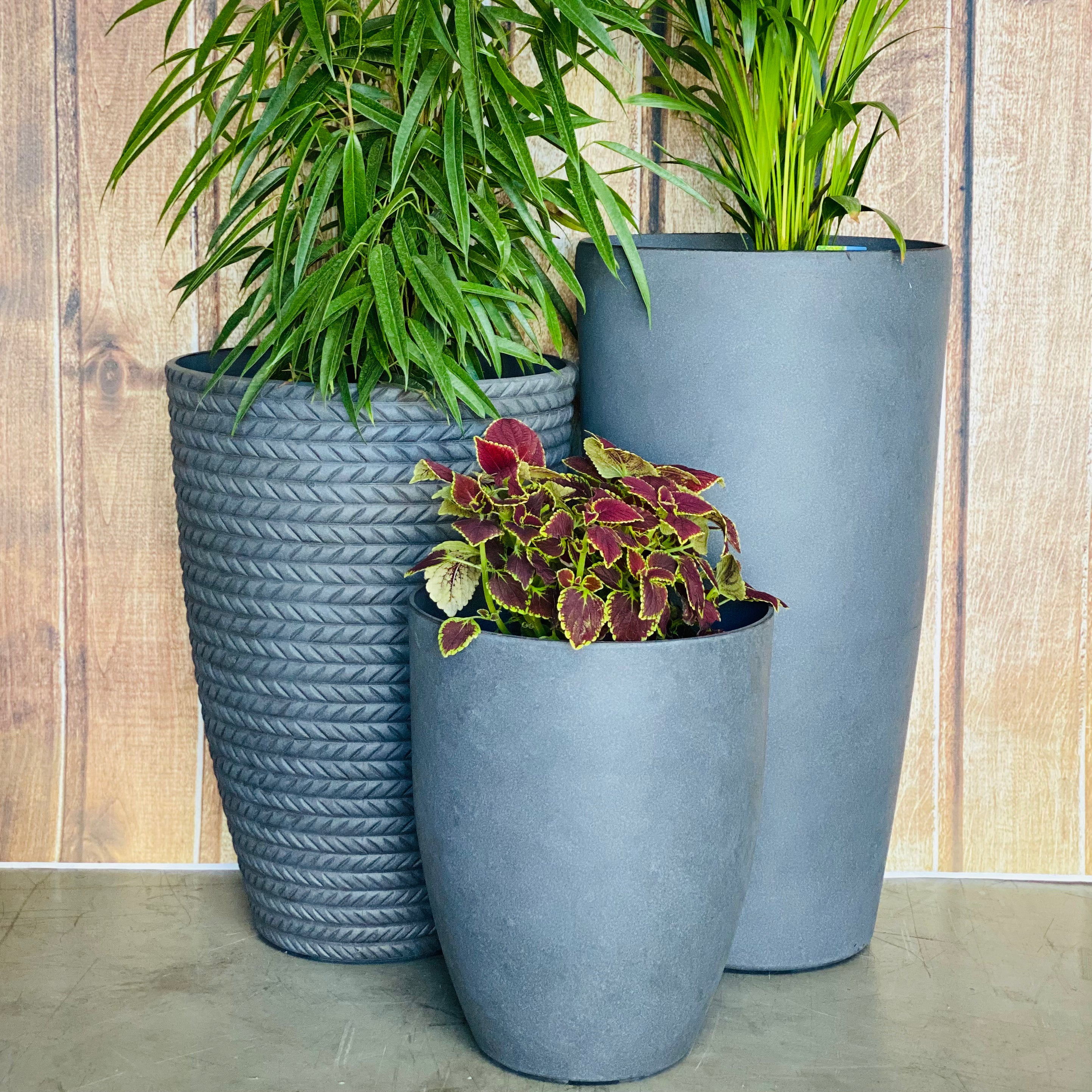 2074 Adam Pot Clay Rust Medium - round tapered lightweight pot