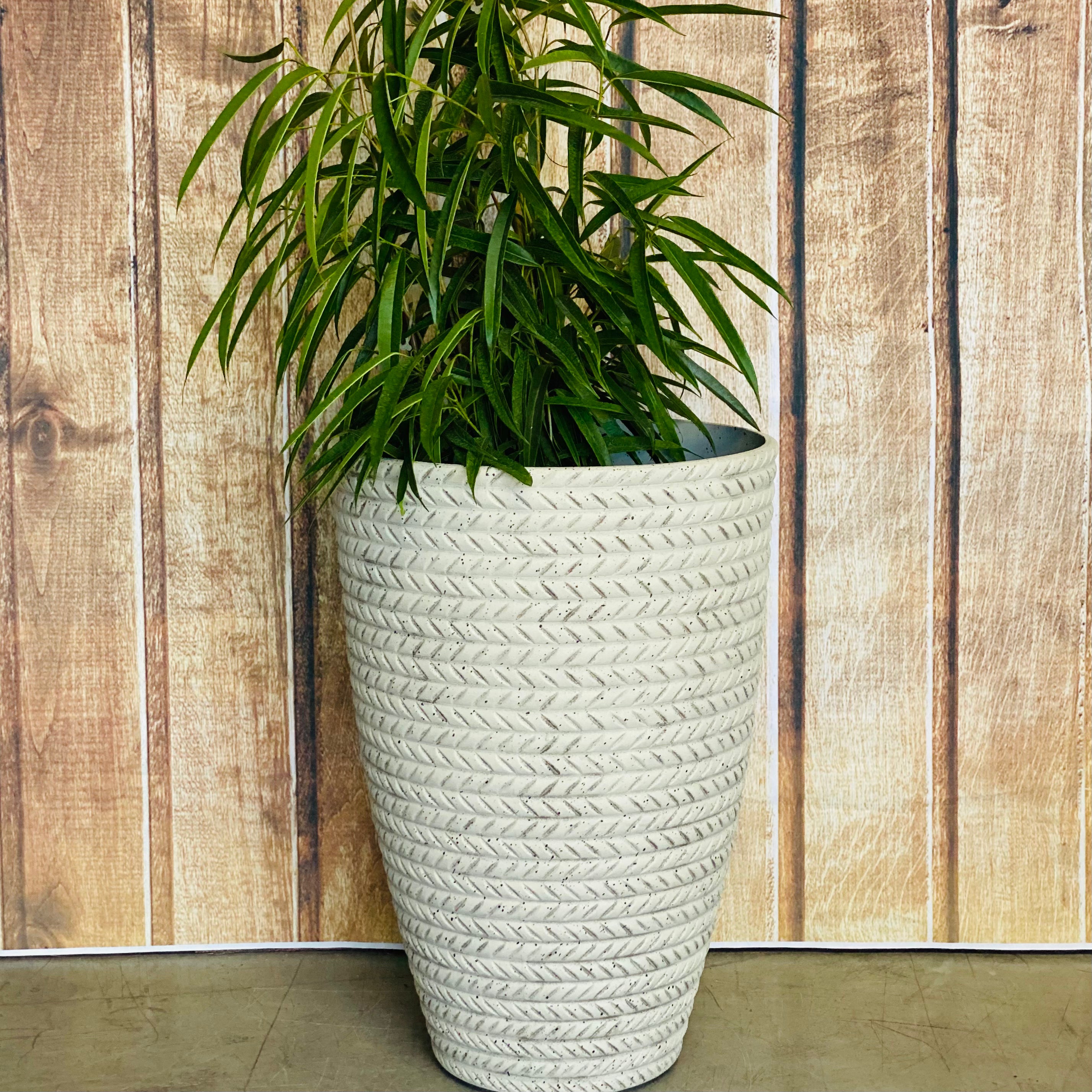 2197 Bradie Pot size comparison - tall ornamental lightweight pots