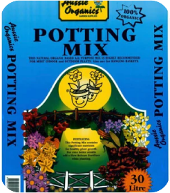 Organic Potting Mix 30L - Aussie Organics soil for indoor outdoor pots