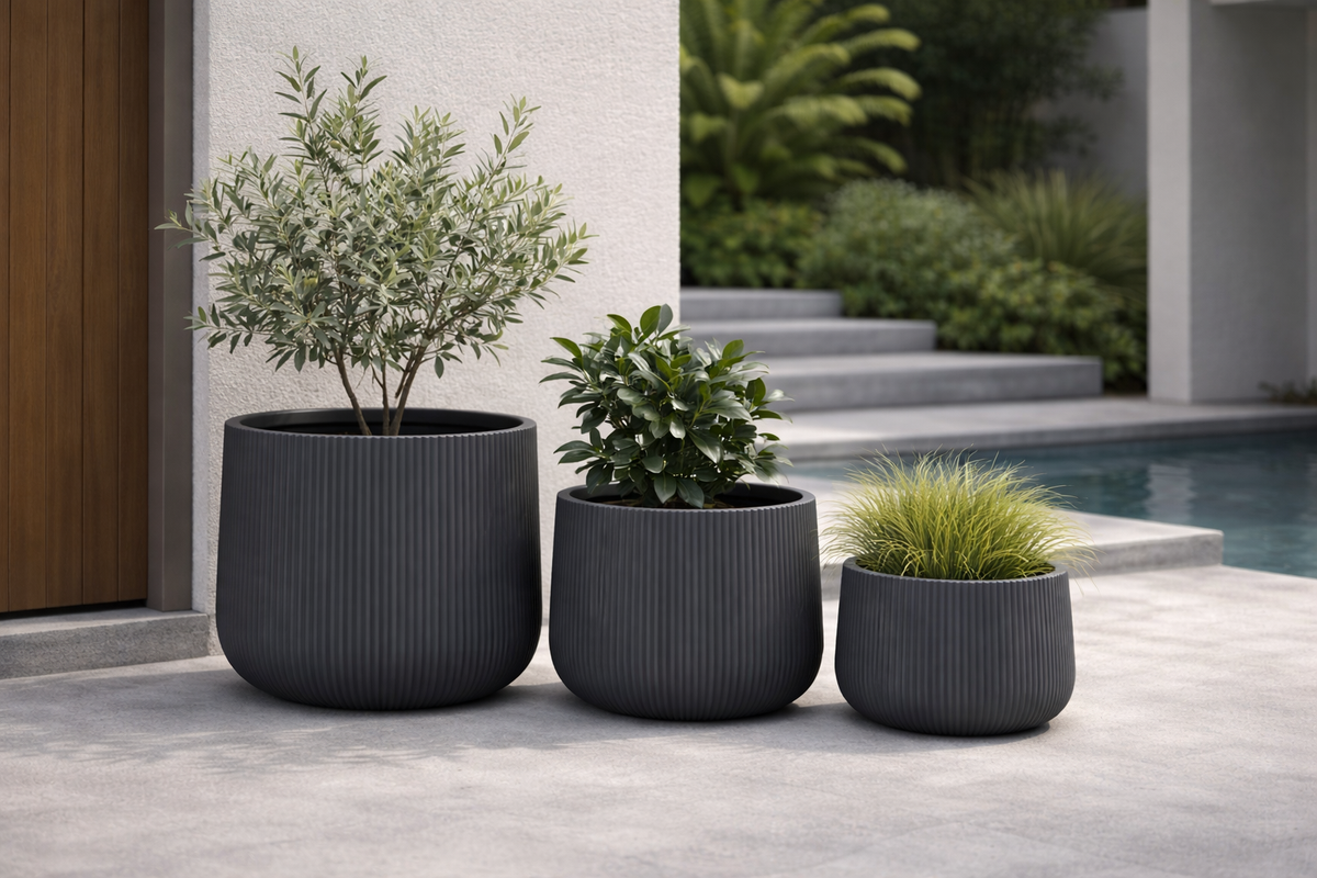 STRIPY BOWL Lightweight Fiberglass Composite Pots