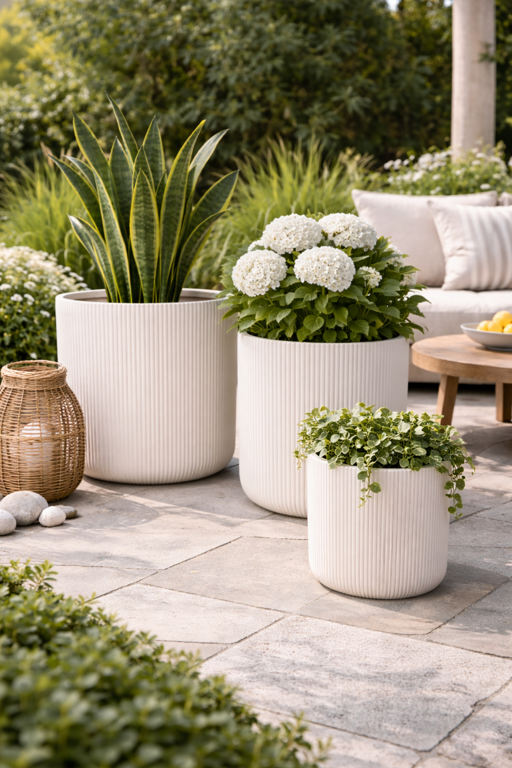 STRIPY CYLINDER Lightweight Fiberglass Composite Pots