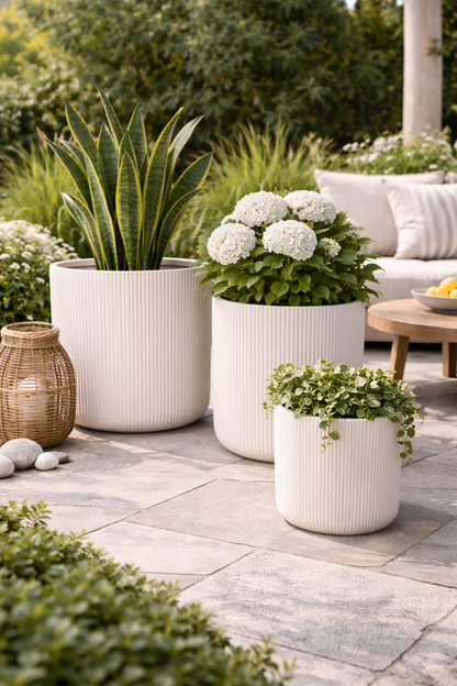 STRIPY CYLINDER Lightweight Fiberglass Composite Pots