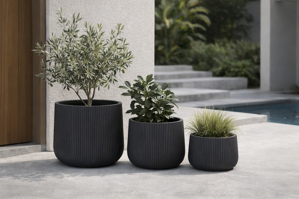 STRIPY BOWL Lightweight Fiberglass Composite Pots