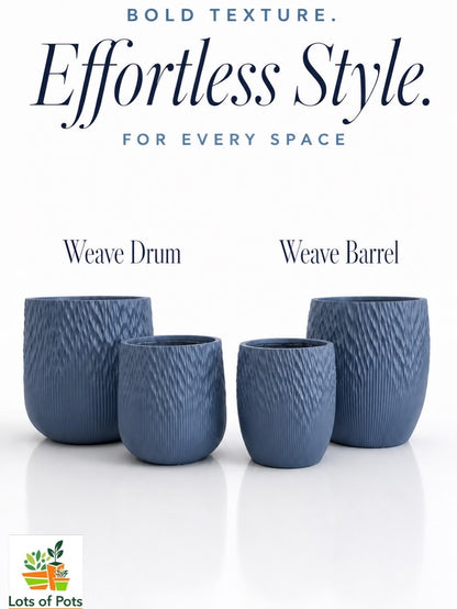 WEAVE BARREL Lightweight Fiberglass Composite Pots