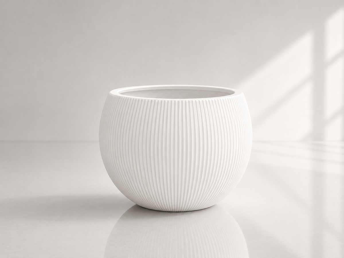 STRIPY Round  Lightweight Fiberglass Composite Pots