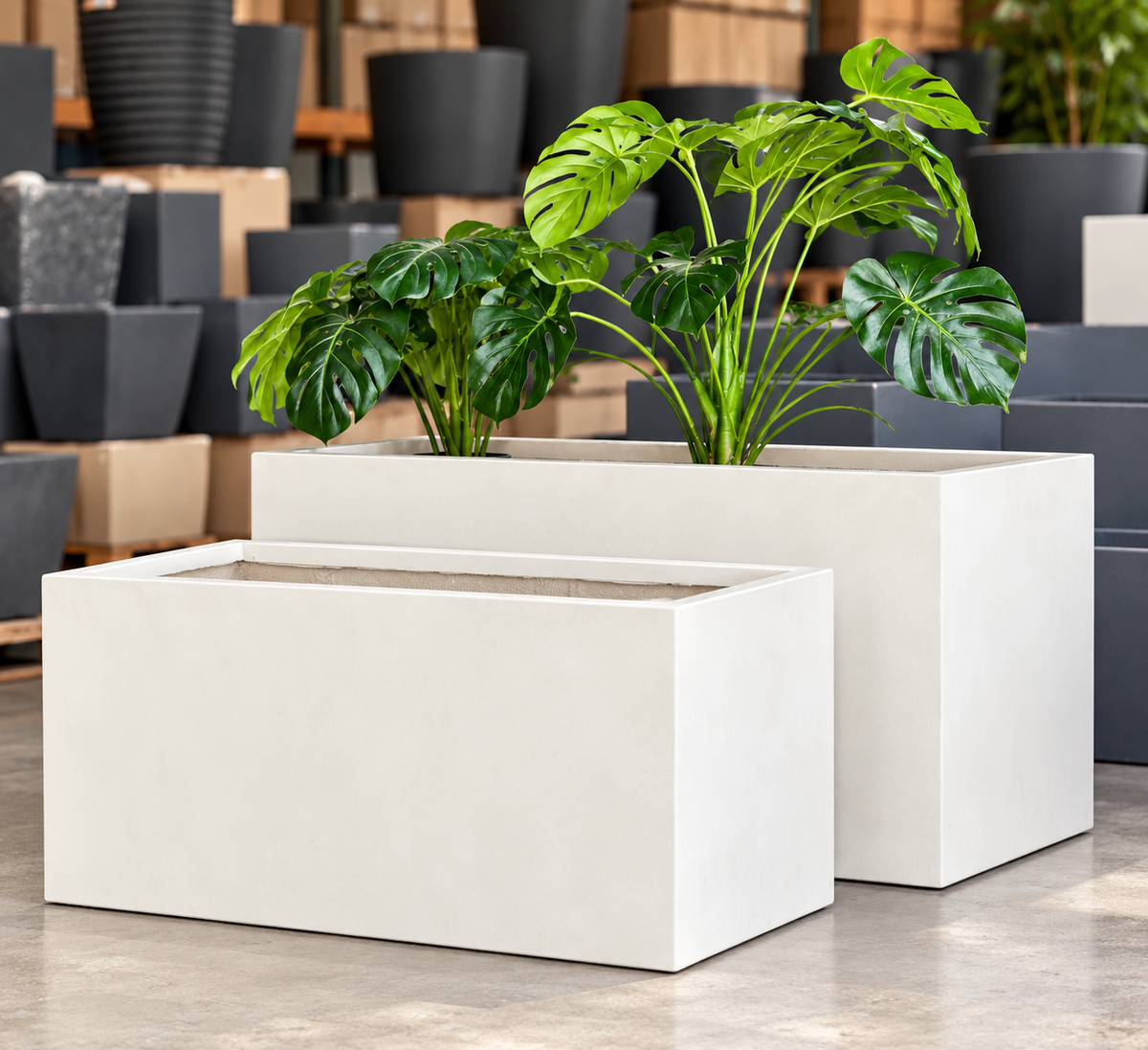 BIG BUDDHA TROUGH Planter Lightweight Fiberglass Clay