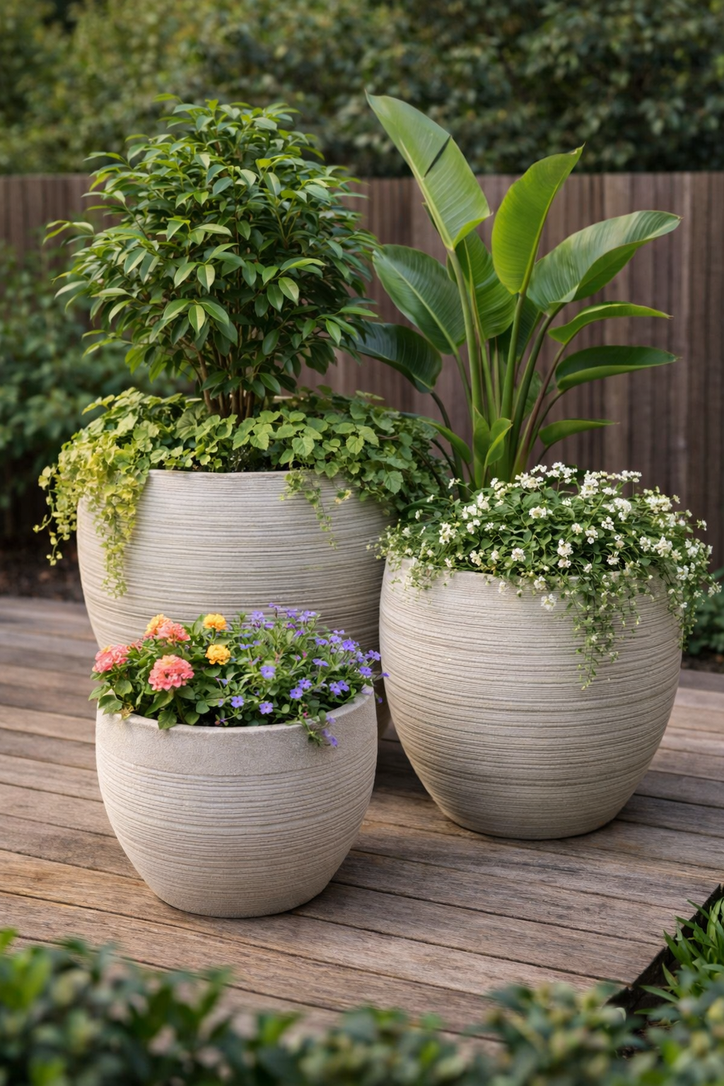 ARTISAN Tall Round Outdoor Indoor Pot GA30-2230 - tall round artisan fiberclay pot
