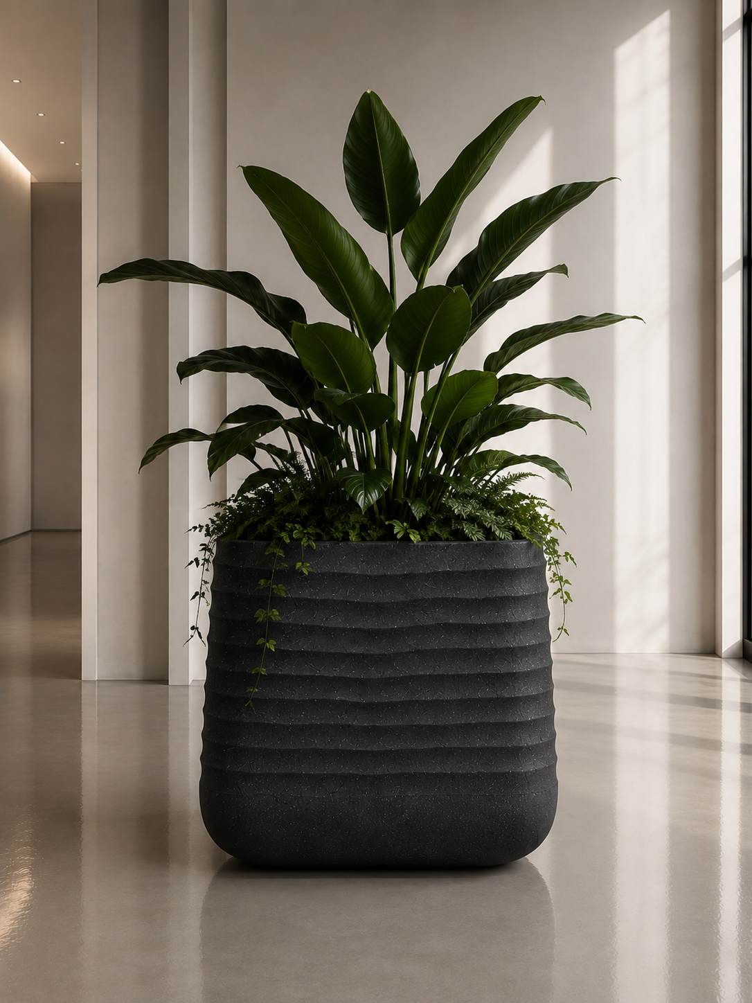 RippleLite CUBE - Square Extra Lightweight Ribbed Pot - 8602