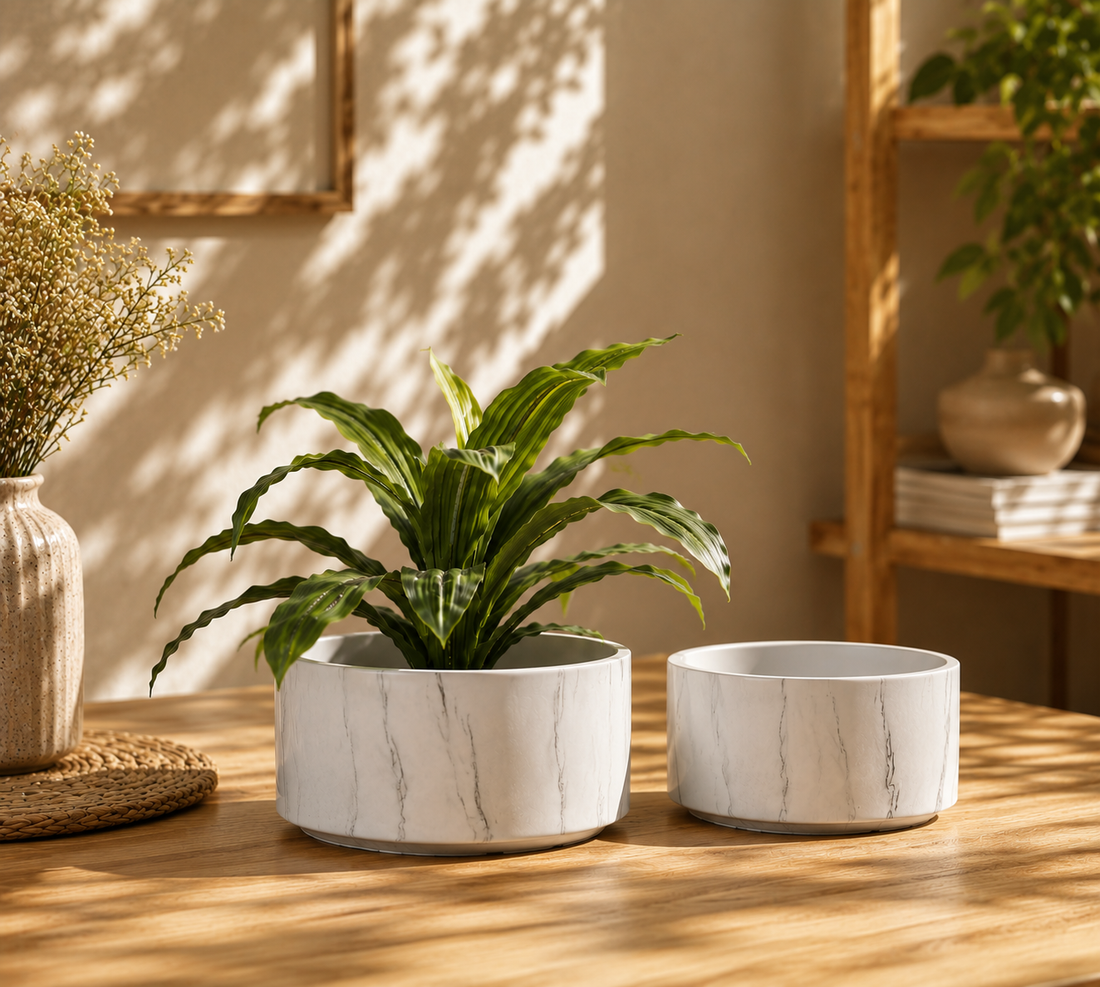 2081 - Marble Cylinder Lightweight Bowl