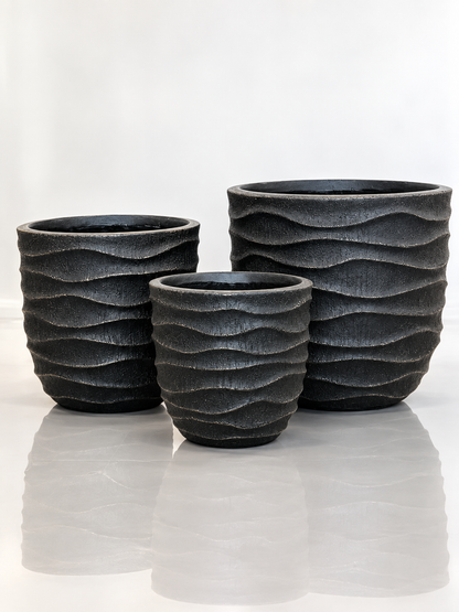 Flow Planter – Sculptural Textured Outdoor Pots