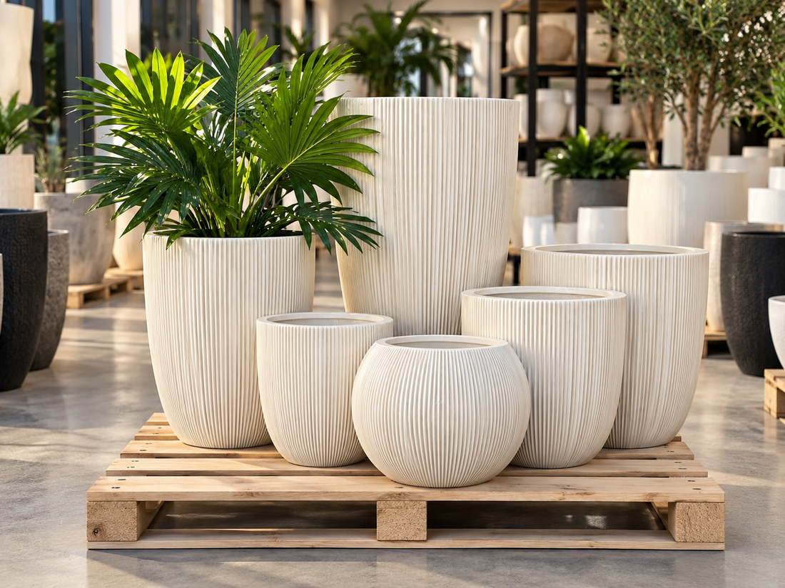 LinearLite - LineaLite Collection – Extra Lightweight Fluted Pots in Modern Vertical Design