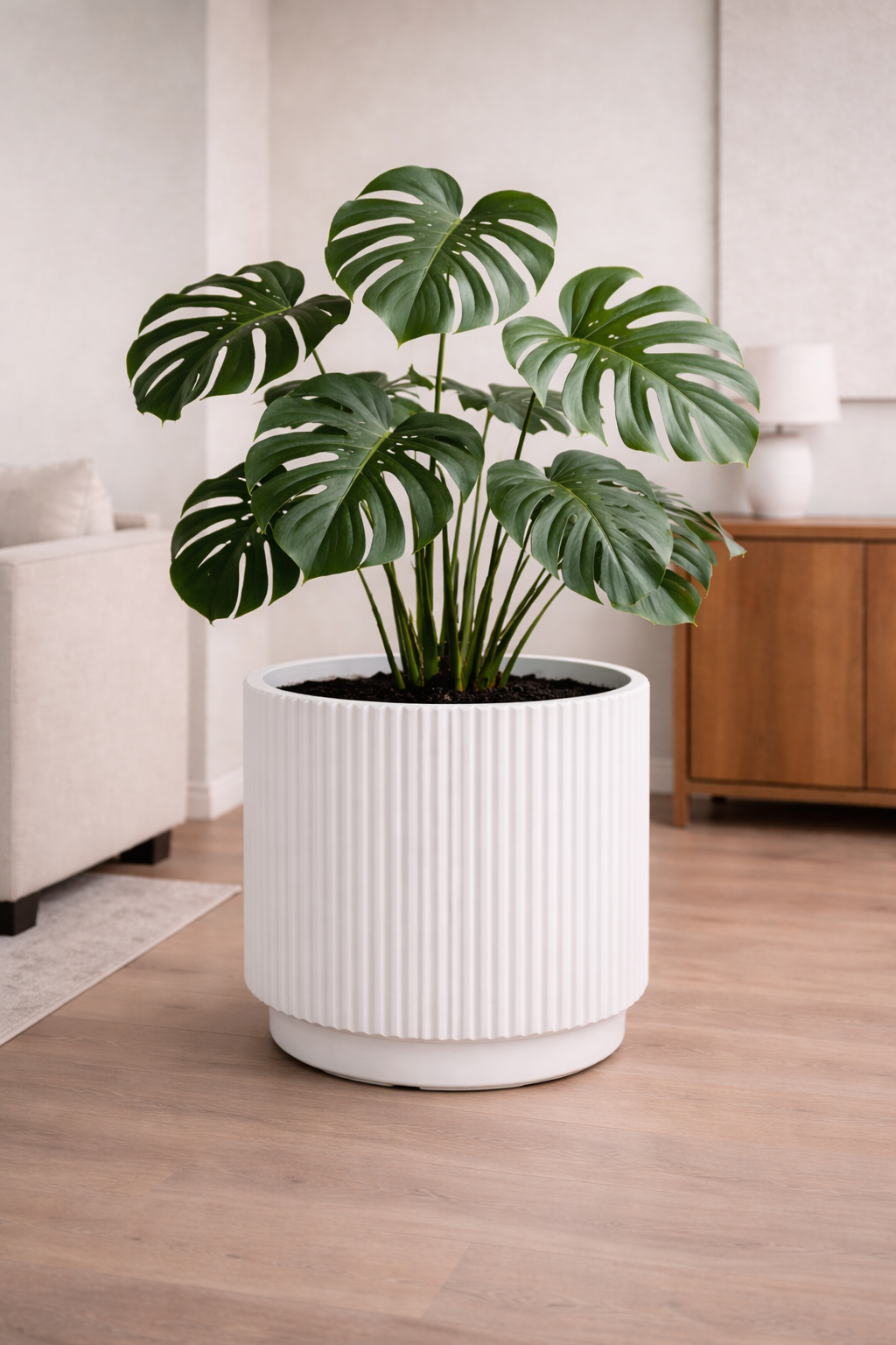 FLUTE Lightweight Fiberglass Composite Planter