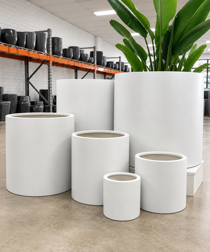 OSLO Cylinder Planter Super Lightweight Fiberglass