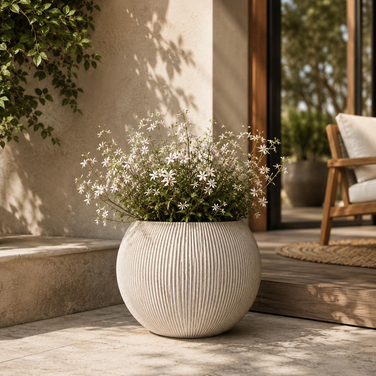 LinearLite - LineaLite Collection – Extra Lightweight Fluted Pots in Modern Vertical Design