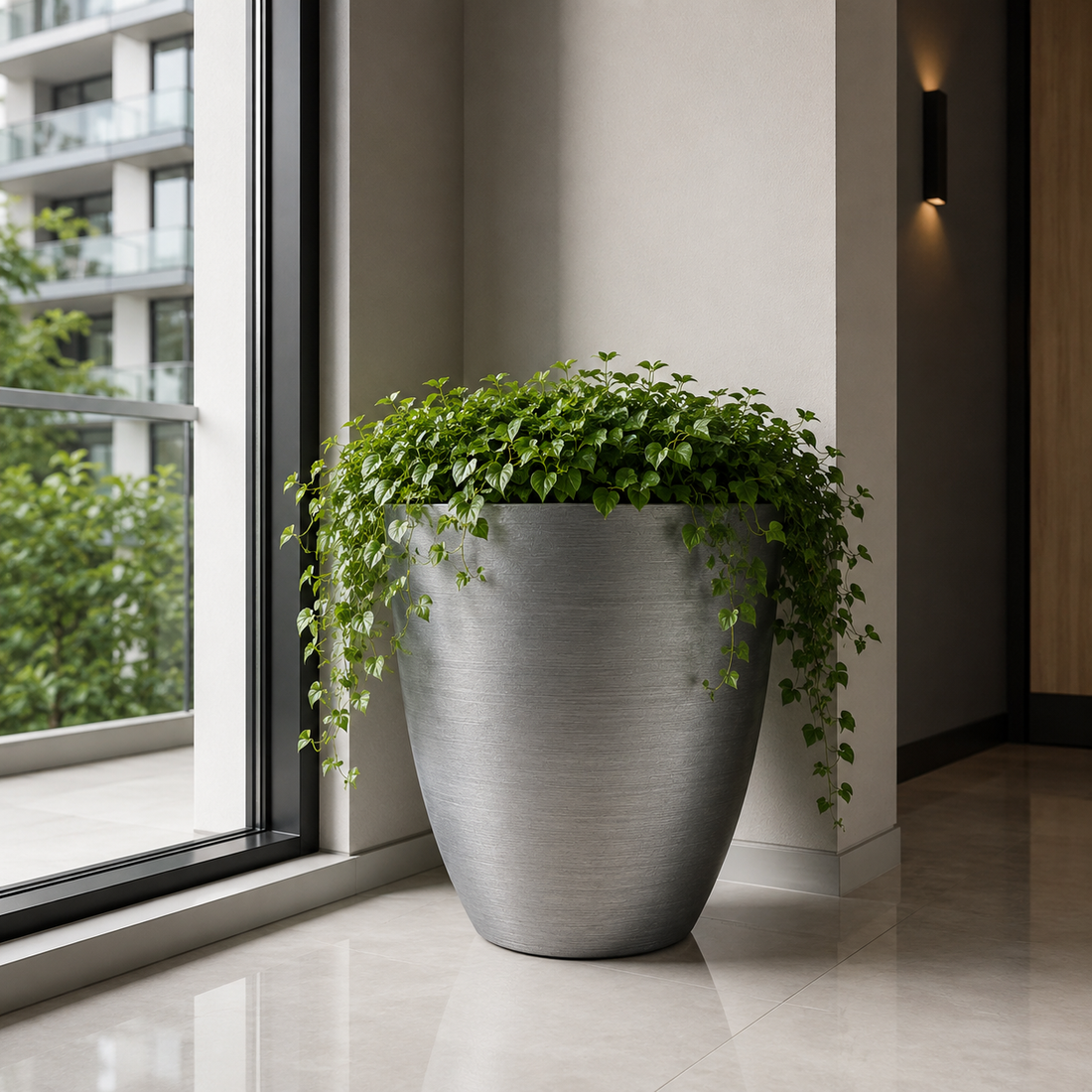 2074 - Brushed Steel - Lightweight Round Pots