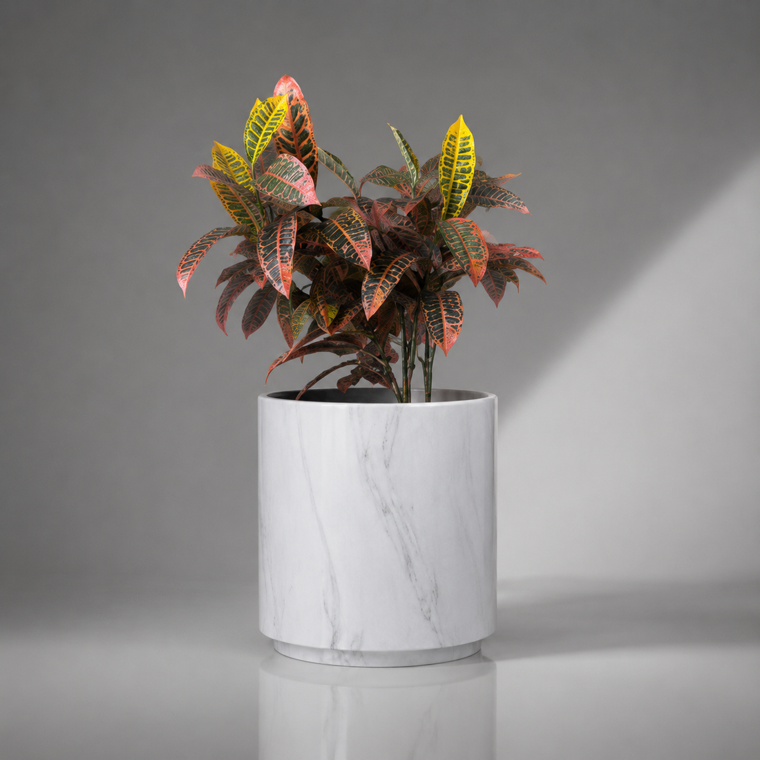 2071 Marble Cylinder Lightweight Pot