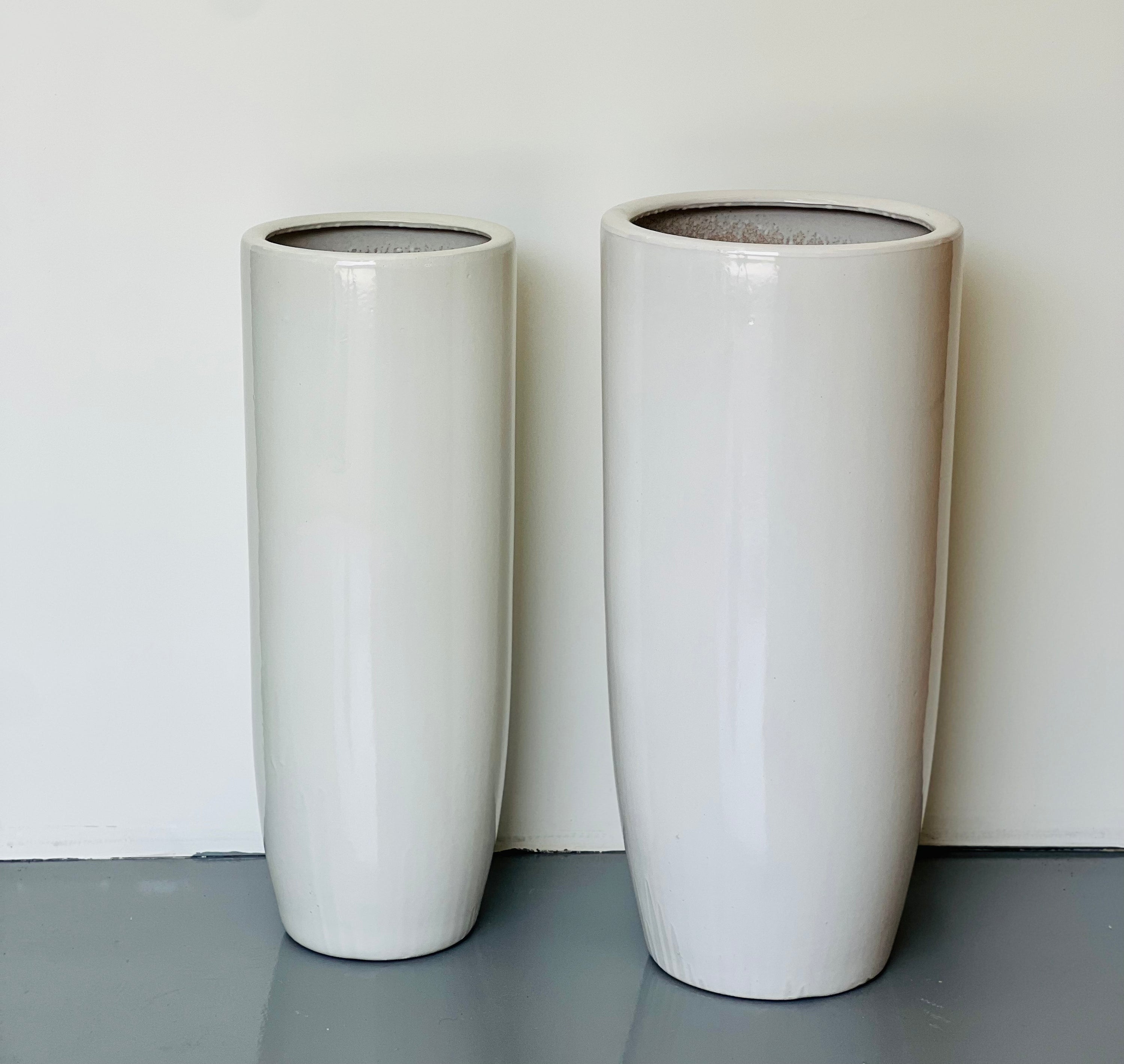 Extra Tall White CL-14 range - lightweight extra tall white pots