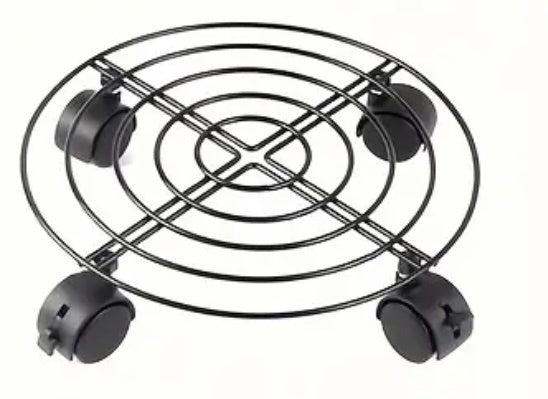 Movable Flower Pot Stand with Break Wheels - Rolling Plant Caddy