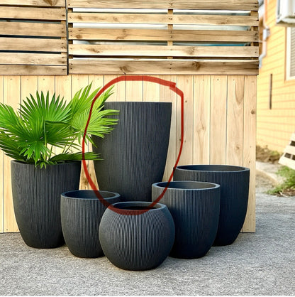 LinearLite - LineaLite Collection – Extra Lightweight Fluted Pots in Modern Vertical Design