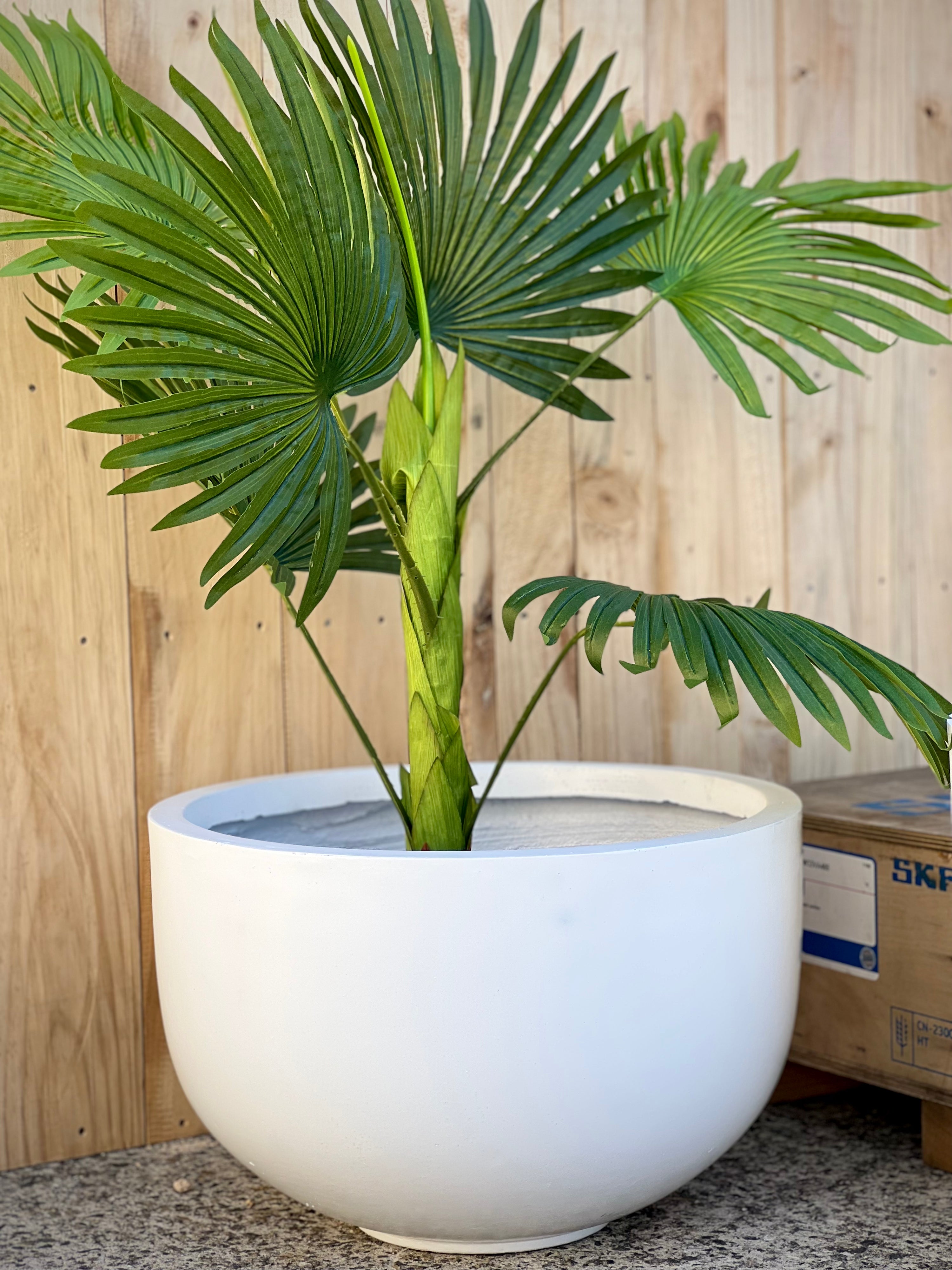 Base Bowl Pot lifestyle - smooth lightweight fiberclay bowl