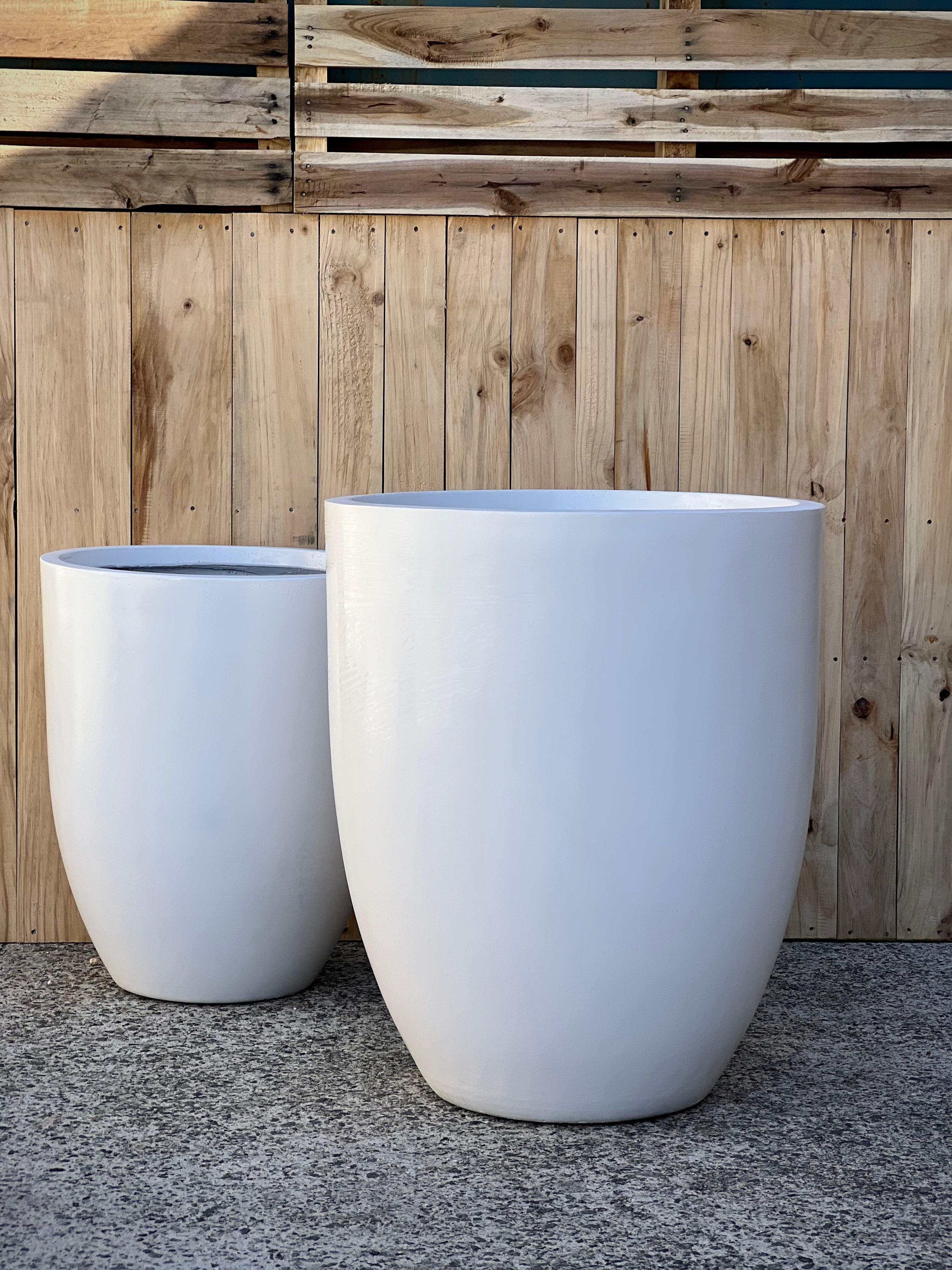 Base Tall Pot range - multiple sizes smooth lightweight tall pots