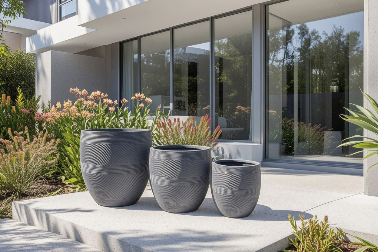 LINEN ROUND Lightweight Fiberglass Composite Pots