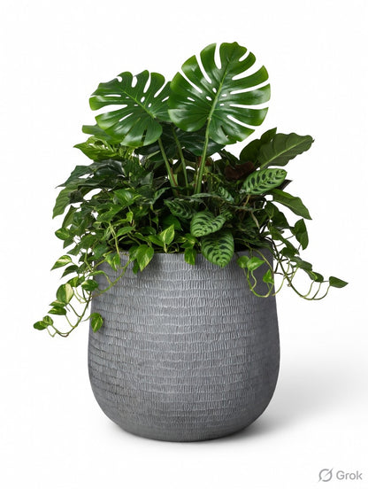 STIX ROUND PLANTER Lightweight Fiberglass Pots