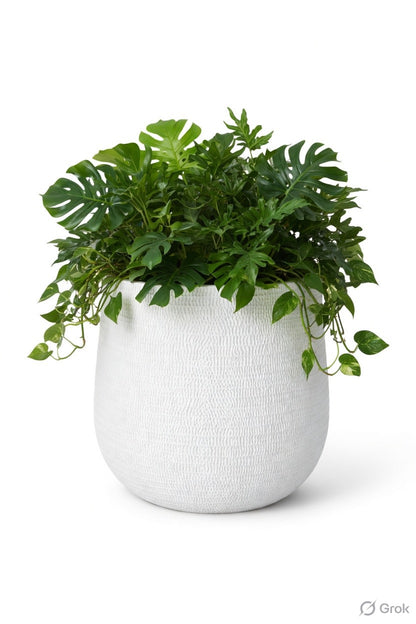 STIX ROUND PLANTER Lightweight Fiberglass Pots